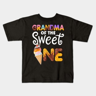 Grandma of the Sweet One Funny 1st birthday Party Kids T-Shirt